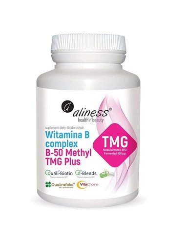 Vitamina B Kompleksi B-50 Metil TMG PLUS, 100 kapaklar.
