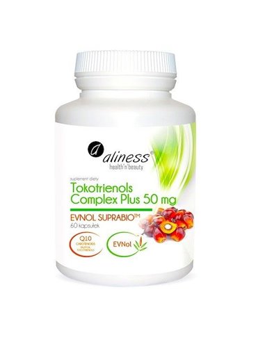 E Vitamini Tokotrienols Complex Plus 50mg Tokotrienols Q10, 60 kapaklar.