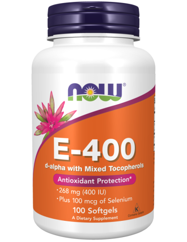 Doğal E Vitamini 400IU, 100 kapsül (ŞİMDİ GIDALAR)